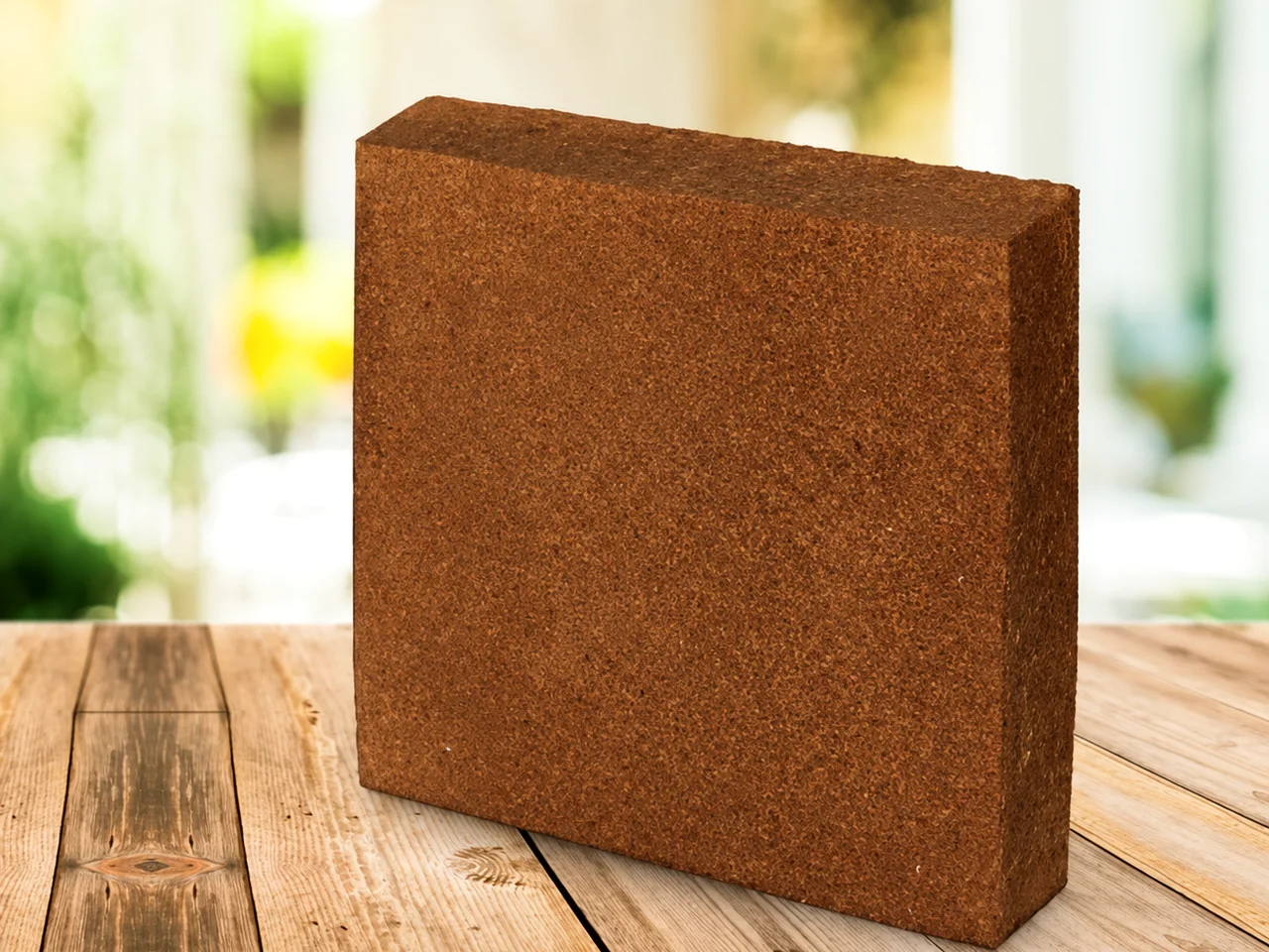 Clean coco peat block presentation