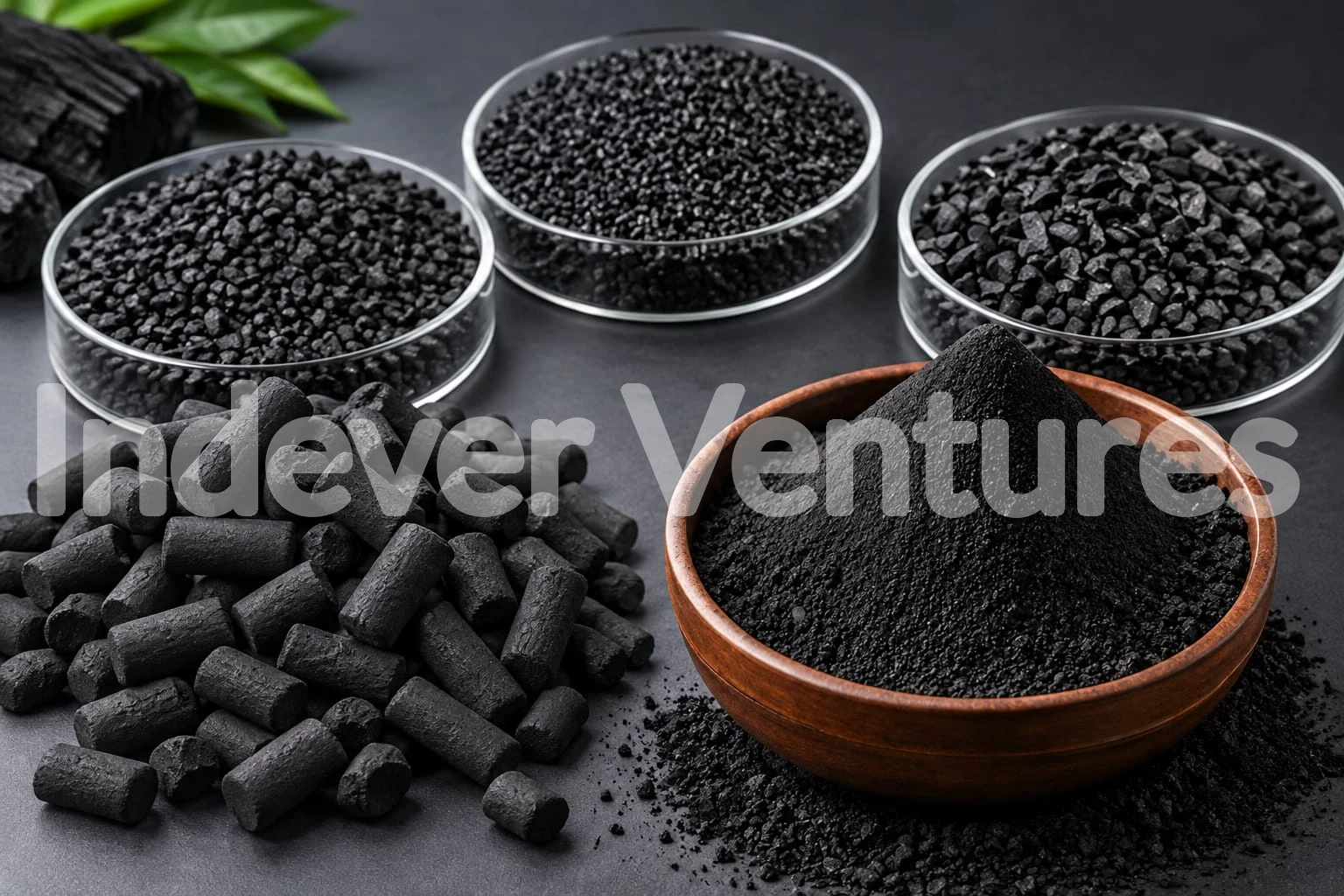 Activated Carbon: granular, pelletized and powdered forms
