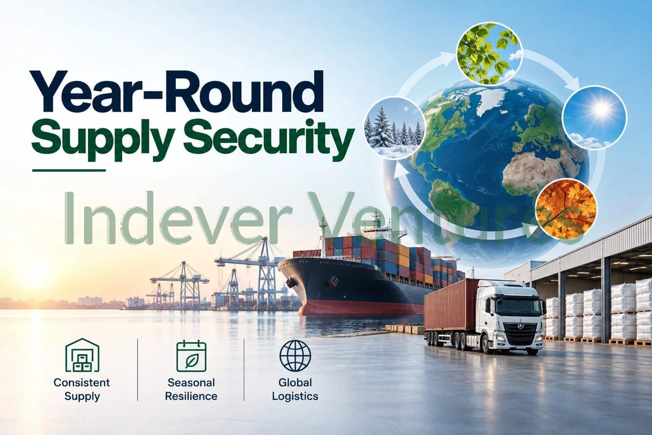 Year-Round Supply Security. Consistent Supply, Seasonal Resilience, Global Logistics.