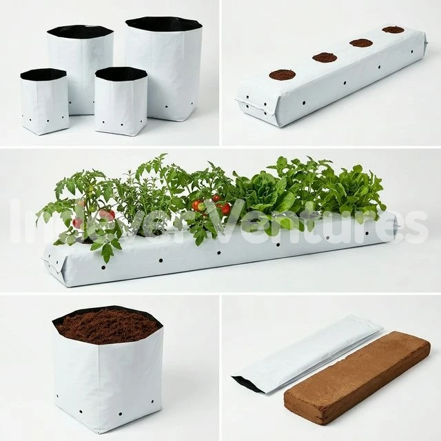 Coco grow bag formats and planting applications