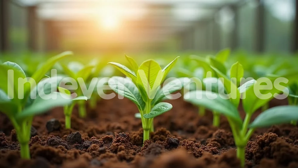 Seedlings growing in cocopeat