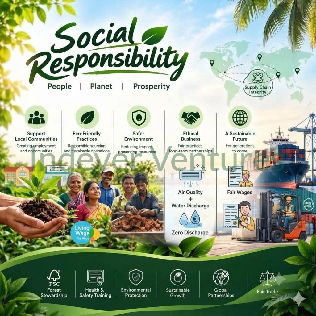 Social Responsibility. Ethical partnerships across the supply chain. Ethics, Transparency, Responsible Partnerships.